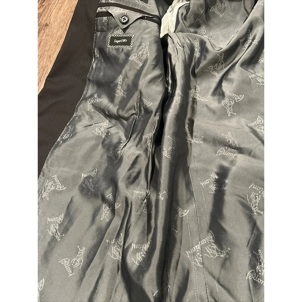 Brioni Super 150s Parlamento Size 48L In Black Brownish Made In Italy READ NOTES